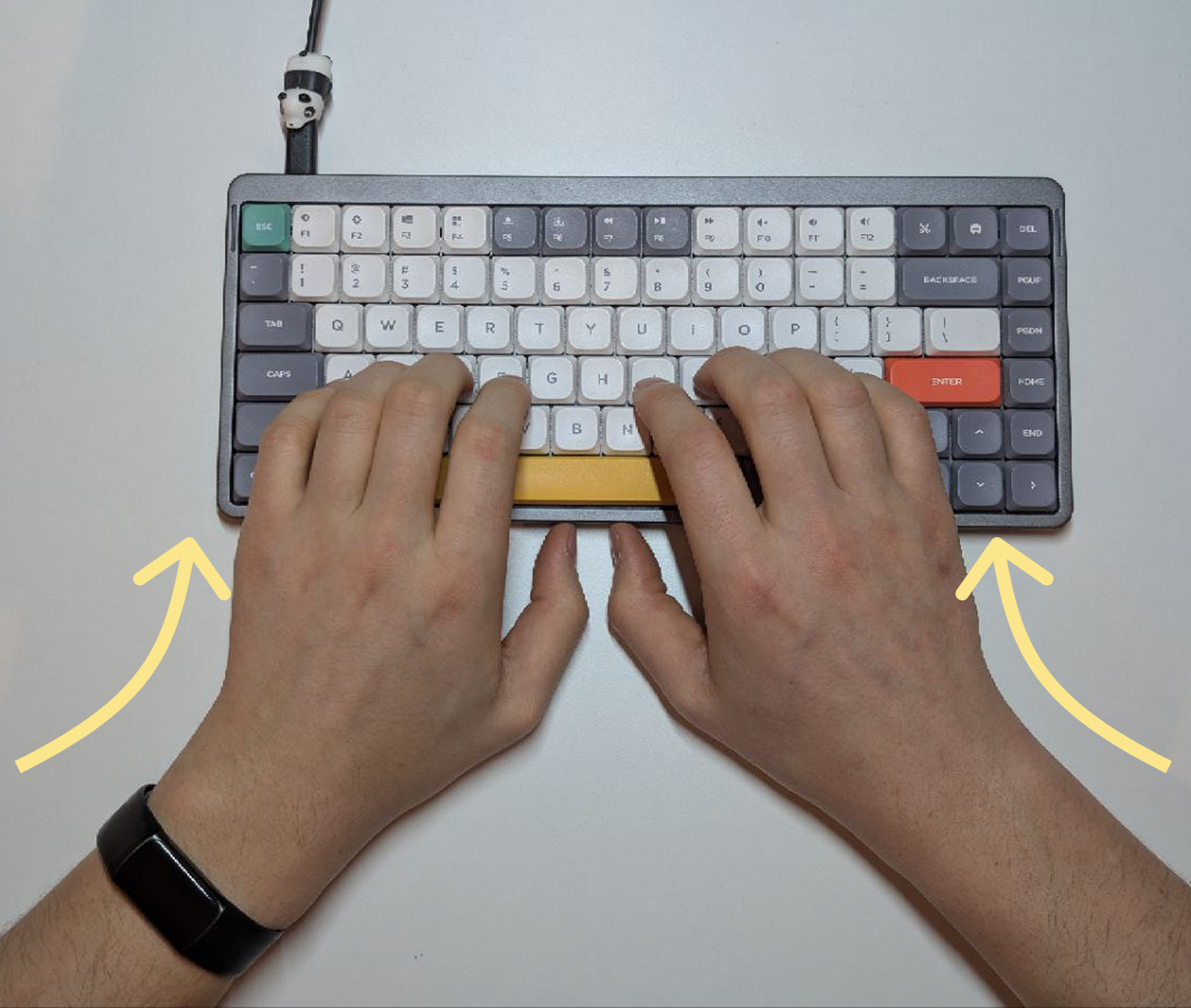 Normal keyboard posture